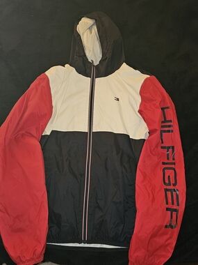 Tommy Hilfiger Colorblock Windbreaker Jacket - Red, White, Black